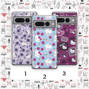 Hello Kitty KK2 Phone Case Cover For Google Pixel 6 6A 7 7A 8 8A 9 9A 10 Pro XL Models Japan Japanese Kitty White Cartoon Character Kitten image 1
