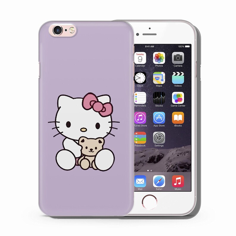 Hello Kitty KK1 Phone Case Cover For Apple iPhone 5 SE 2020 2022 6 7 8 X Xs XR MaX PLuS Models Japan Japanese Kitty White Cartoon Character 1