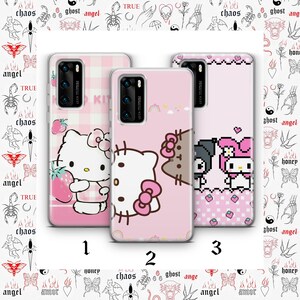 Hello Kitty KK8 Phone Case Cover For Huawei P9 P10 P20 P30 P40 Lite PRO Plus LG G5 G6 Model Japan Japanese Kitty White Cartoon Character Cat image 1