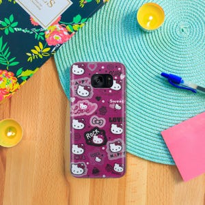 Hello Kitty KK2 Phone Case Cover For Samsung Galaxy S5 S6 S7 S8 S9 Edge Plus LTE NEO Models Japan Japanese Kitty White Cartoon Character Cat image 8