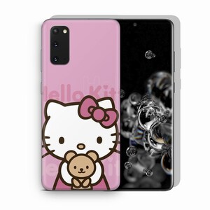 Funda de Hello Kitty KK7 para Samsung Galaxy S20, S21, S22, S23, S24, S25 FE Plus, Ultra Edge, diseño japonés de gatito blanco. 3