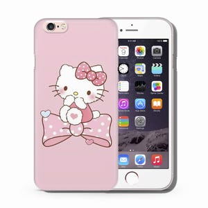 Hello Kitty KK1 Phone Case Cover For Apple iPhone 5 SE 2020 2022 6 7 8 X Xs XR MaX PLuS Models Japan Japanese Kitty White Cartoon Character 2