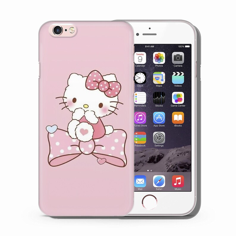 Hello Kitty KK1 Phone Case Cover For Apple iPhone 5 SE 2020 2022 6 7 8 X Xs XR MaX PLuS Models Japan Japanese Kitty White Cartoon Character 2