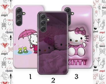 Hello Kitty KK9 Phone Case Cover For Samsung A14 A15 A16 A17 A25 A26 A33 A34 A35 A36 A53 A54 A55 A56 A72 A73 + More Models Japan Kitty White