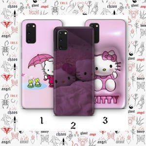 Hello Kitty KK9 Phone Case Cover For MANY VARIOUS Samsung Galaxy Models Japan Japanese Kitty White Cartoon Character Kitten image 1