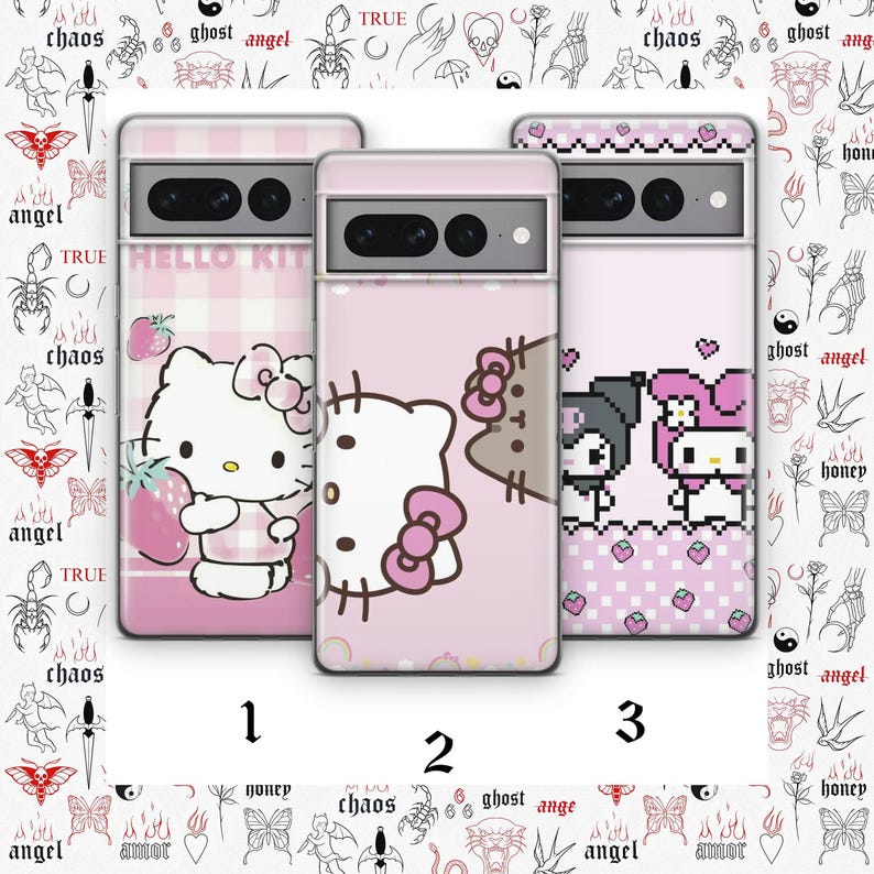 Hello Kitty KK8 Phone Case Cover For Google Pixel 6 6A 7 7A 8 8A 9 9A 10 Pro XL Models Japan Japanese Kitty White Cartoon Character Kitten image 1