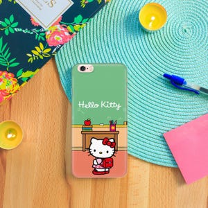 Hello Kitty KK7 Phone Case Cover For Apple iPhone 5 SE 2020 2022 6 7 8 X Xs XR MaX PLuS Models Japan Japanese Kitty White Cartoon Character image 7