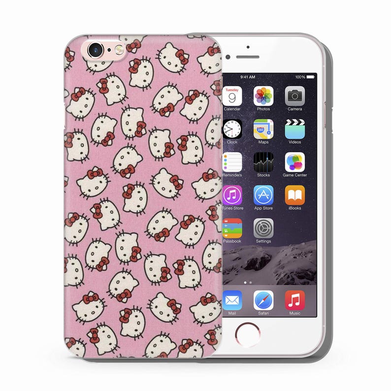 Hello Kitty KK6 housse de téléphone pour Apple iPhone 5 SE 2020 2022 6 7 8 X Xs XR MaX PLuS modèles japon japonais Kitty blanc personnage de dessin animé 3