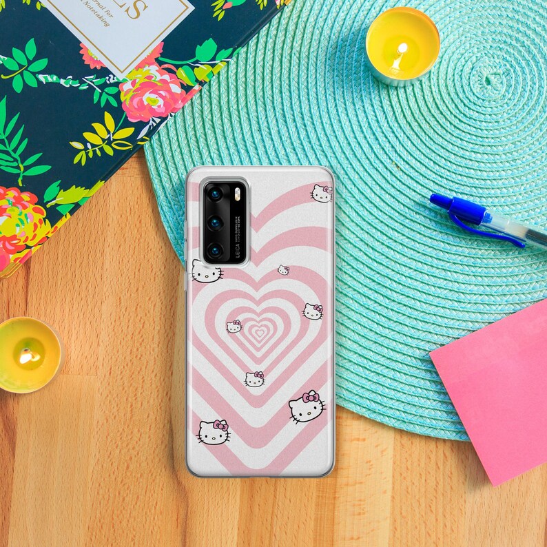 ハローキティ KK3 携帯ケース カバー Huawei P9 P10 P20 P30 P40 Lite PRO Plus LG G5 G6 モデル用 日本製 キティ 白 漫画キャラクター 猫 画像 6