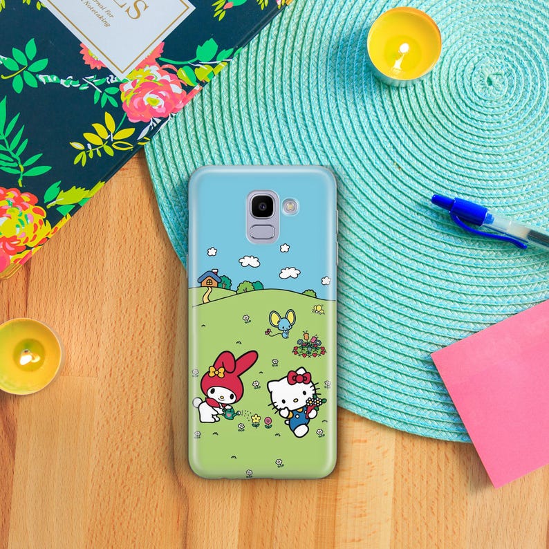 Hello Kitty KK4 Telefon Fall Abdeckung für Samsung Galaxy A3 A5 A6 A7 A8 J3 J5 J6 J7 Modelle Japan japanische Kitty weiße Zeichentrickfigur Kätzchen Bild 7