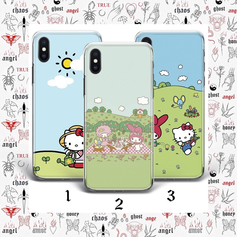 Hello Kitty KK4 Phone Case Cover For Apple iPhone 5 SE 2020 2022 6 7 8 X Xs XR MaX PLuS Models Japan Japanese Kitty White Cartoon Character image 3