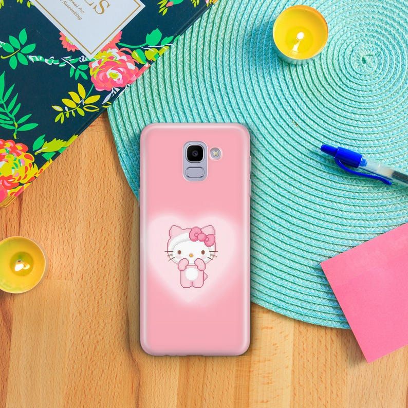 Hello Kitty KK5 Phone Case Cover For Samsung Galaxy A3 A5 A6 A7 A8 J3 J5 J6 J7 Models Japan Japanese Kitty White Cartoon Character Kitten image 7