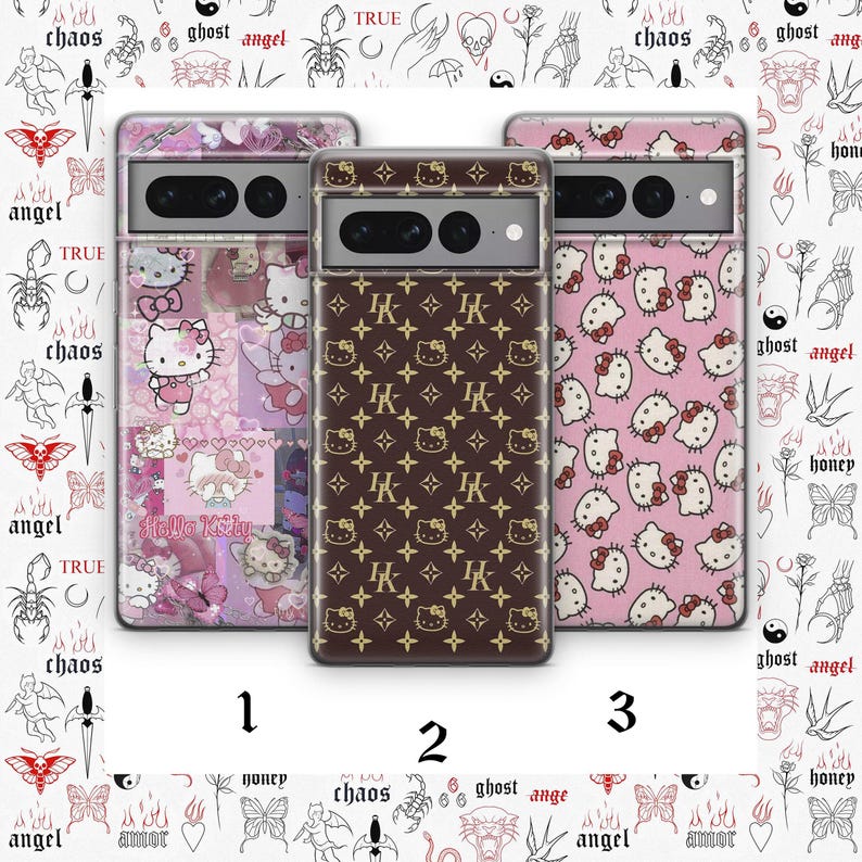 Hello Kitty KK6 Phone Case Cover For Google Pixel 6 6A 7 7A 8 8A 9 9A 10 Pro XL Models Japan Japanese Kitty White Cartoon Character Kitten image 1
