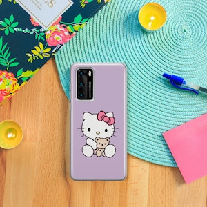 Capa para celular Hello Kitty KK1 para Huawei P9 P10 P20 P30 P40 Lite PRO Plus LG G5 G6, modelo japonês, com estampa da gatinha branca de desenho animado. imagem 4