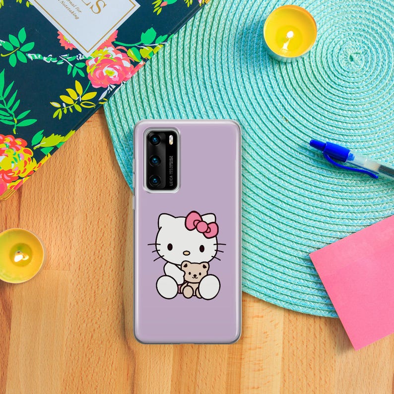 Capa para celular Hello Kitty KK1 para Huawei P9 P10 P20 P30 P40 Lite PRO Plus LG G5 G6, modelo japonês, com estampa da gatinha branca de desenho animado. imagem 4