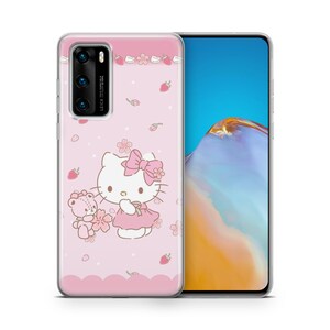 ハローキティ KK3 携帯ケース カバー Huawei P9 P10 P20 P30 P40 Lite PRO Plus LG G5 G6 モデル用 日本製 キティ 白 漫画キャラクター 猫 3