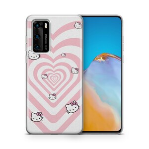 ハローキティ KK3 携帯ケース カバー Huawei P9 P10 P20 P30 P40 Lite PRO Plus LG G5 G6 モデル用 日本製 キティ 白 漫画キャラクター 猫 2