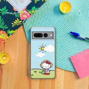 Hello Kitty KK4 Telefoon Case Cover Voor Google Pixel 6 6A 7 7A 8 8A 9 9A 10 Pro XL Modellen Japan Japanse Kitty Wit Stripfiguur Kitten afbeelding 4