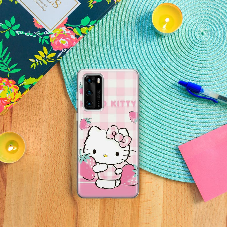 Hello Kitty KK8 Phone Case Cover For Huawei P9 P10 P20 P30 P40 Lite PRO Plus LG G5 G6 Model Japan Japanese Kitty White Cartoon Character Cat image 4