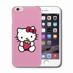 Hello Kitty KK1 Phone Case Cover For Apple iPhone 5 SE 2020 2022 6 7 8 X Xs XR MaX PLuS Models Japan Japanese Kitty White Cartoon Character 3