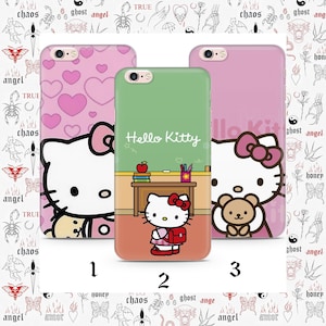 Hello Kitty KK7 Phone Case Cover For Apple iPhone 5 SE 2020 2022 6 7 8 X Xs XR MaX PLuS Models Japan Japanese Kitty White Cartoon Character image 1
