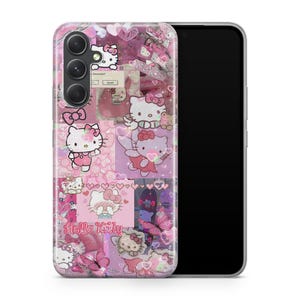 Funda de Hello Kitty KK6 para Samsung A14, A15, A16, A17, A25, A26, A33, A34, A35, A36, A53, A54, A55, A56, A72, A73 y más modelos, Japón, Kitty, blanco 1