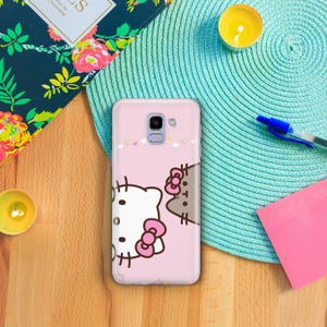 Hello Kitty KK8 Phone Case Cover For Samsung Galaxy A3 A5 A6 A7 A8 J3 J5 J6 J7 Models Japan Japanese Kitty White Cartoon Character Kitten image 5