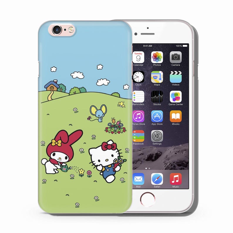 Hello Kitty KK4 Phone Case Cover For Apple iPhone 5 SE 2020 2022 6 7 8 X Xs XR MaX PLuS Models Japan Japanese Kitty White Cartoon Character 3