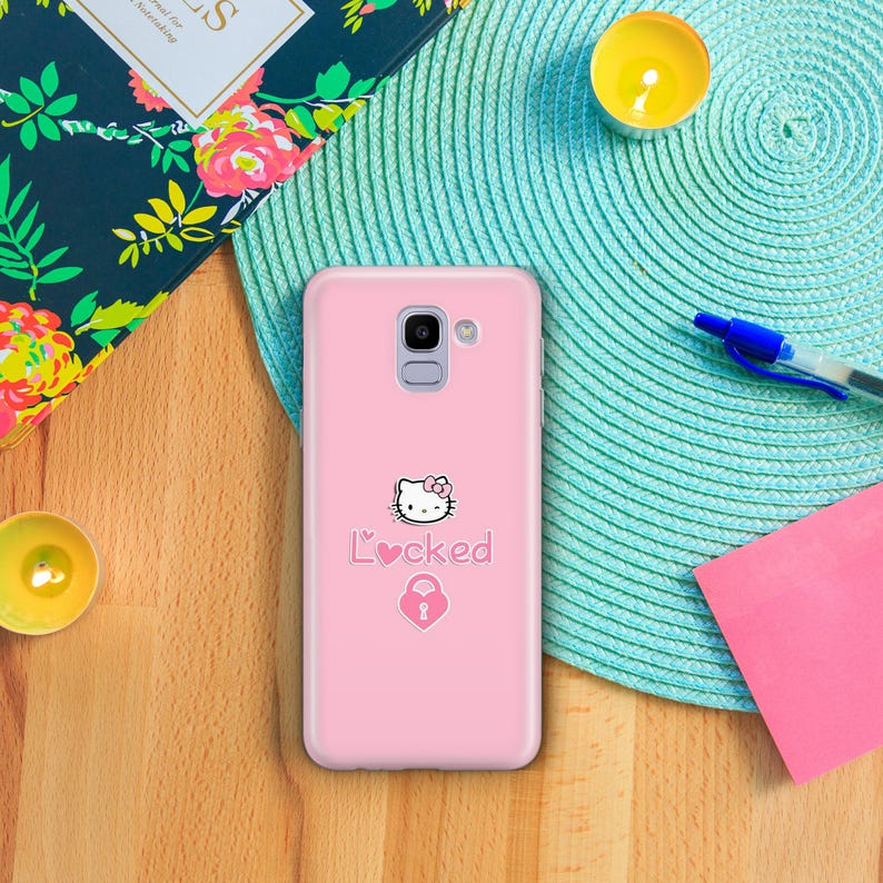 Hello Kitty KK5 Phone Case Cover For Samsung Galaxy A3 A5 A6 A7 A8 J3 J5 J6 J7 Models Japan Japanese Kitty White Cartoon Character Kitten image 3