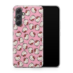 Funda de Hello Kitty KK6 para Samsung A14, A15, A16, A17, A25, A26, A33, A34, A35, A36, A53, A54, A55, A56, A72, A73 y más modelos, Japón, Kitty, blanco 3