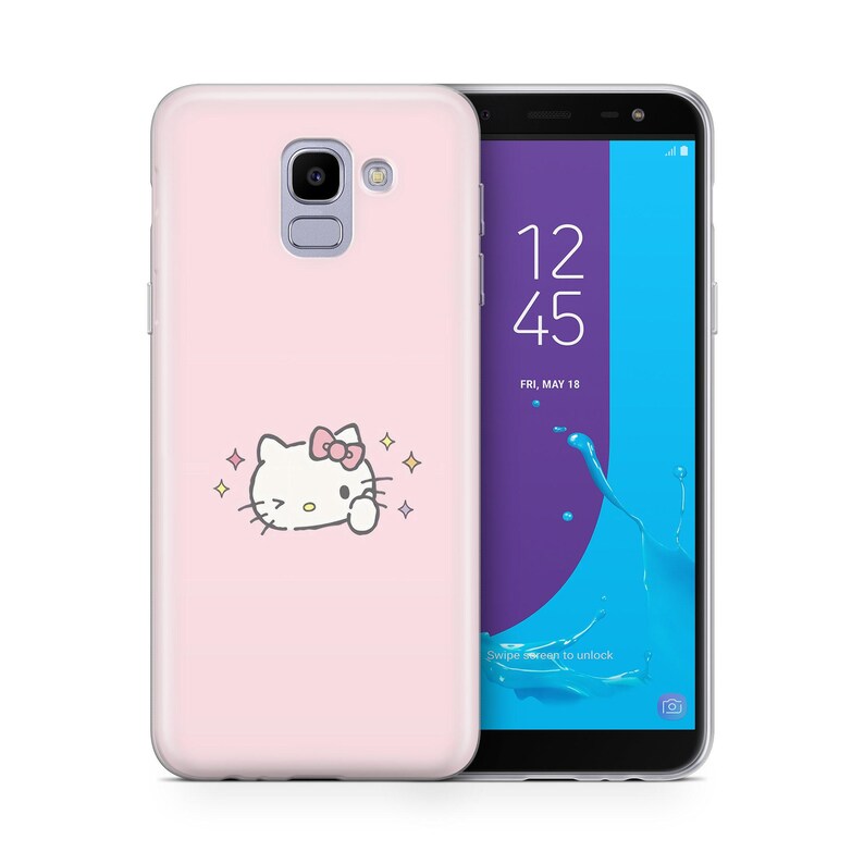 Hello Kitty KK5 Phone Case Cover For Samsung Galaxy A3 A5 A6 A7 A8 J3 J5 J6 J7 Models Japan Japanese Kitty White Cartoon Character Kitten 2