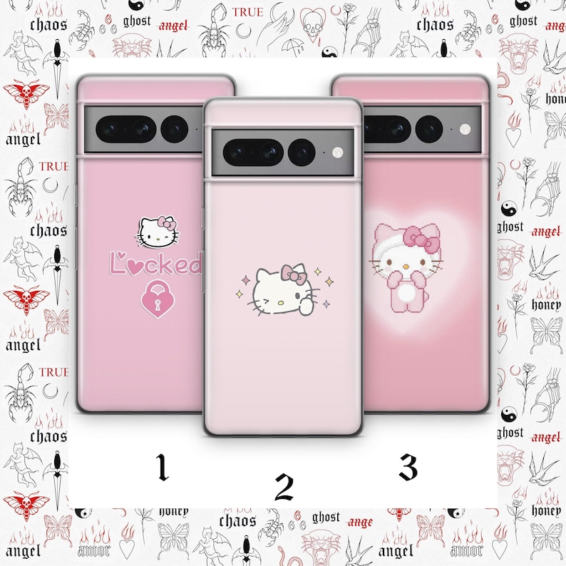 Hello Kitty KK5 Phone Case Cover For Google Pixel 6 6A 7 7A 8 8A 9 9A 10 Pro XL Models Japan Japanese Kitty White Cartoon Character Kitten image 1