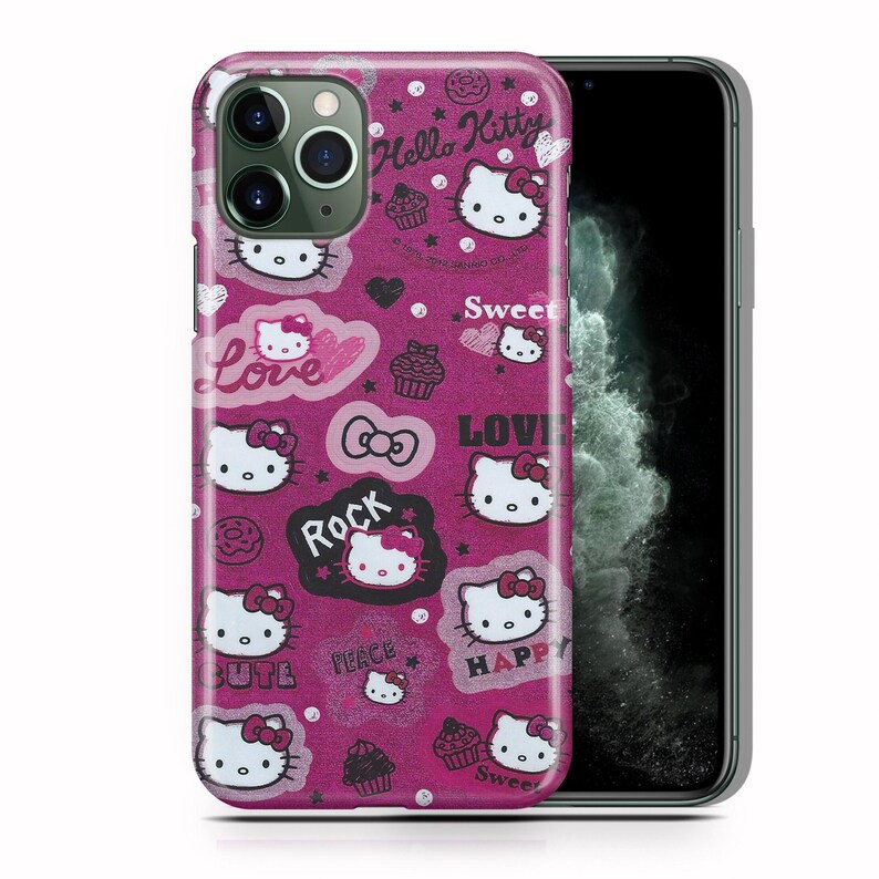 Hello Kitty KK2 Handyhülle für Apple iPhone 11 12 13 14 15 16 e 17 Air PRO Plus Mini Max Japan Japanische Kitty Weiß Cartoon Charact Kätzchen 3