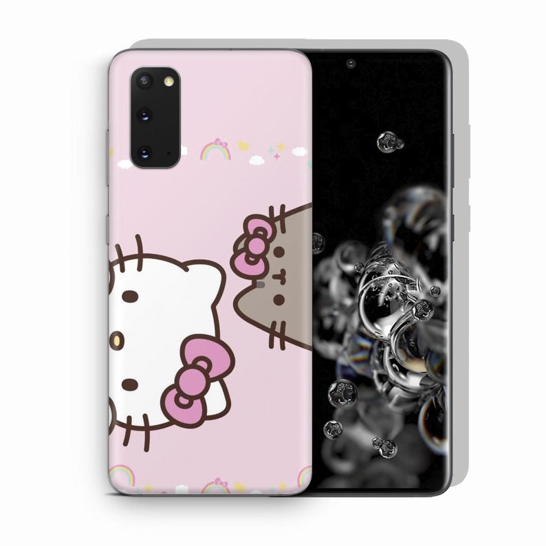 Funda de Hello Kitty KK8 para Samsung Galaxy S20, S21, S22, S23, S24, S25 FE Plus, Ultra Edge, diseño japonés de gatito blanco. 2