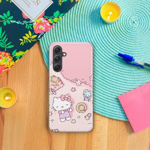 ハローキティ KK3 携帯ケース カバー Samsung A14 A15 A16 A17 A25 A26 A33 A34 A35 A36 A53 A54 A55 A56 A72 A73 + その他機種対応 日本製 キティ ホワイト 画像 3