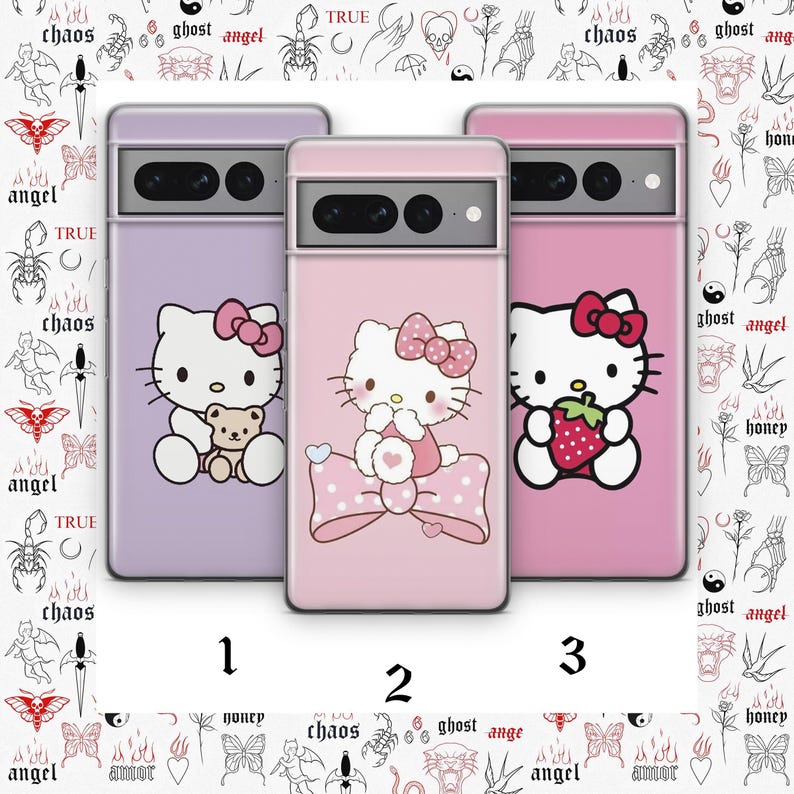 Hello Kitty KK1 housse de téléphone pour Google Pixel 6 6A 7 7A 8 8A 9 9A 10 Pro XL modèles japon japonais Kitty blanc personnage de dessin animé chaton image 1