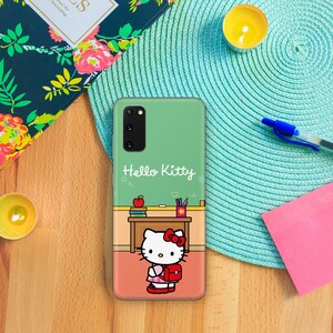 Funda de Hello Kitty KK7 para Samsung Galaxy S20, S21, S22, S23, S24, S25 FE Plus, Ultra Edge, diseño japonés de gatito blanco. imagen 6