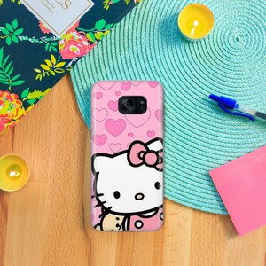 Etui Hello Kitty KK7 na telefon Samsung Galaxy S5 S6 S7 S8 S9 Edge Plus LTE NEO Modele Japonia Japońska biała postać z kreskówki Kot zdjęcie 4