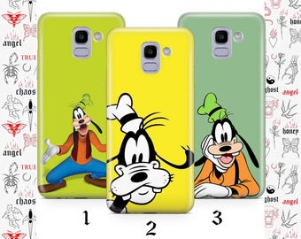 Funda de teléfono Goofy K1 para Samsung Galaxy A3, A5, A6, A7, A8, J3, J5, J6 y J7. Personaje de dibujos animados de Disney, Goofy, cómics divertidos, perrito Pluto.