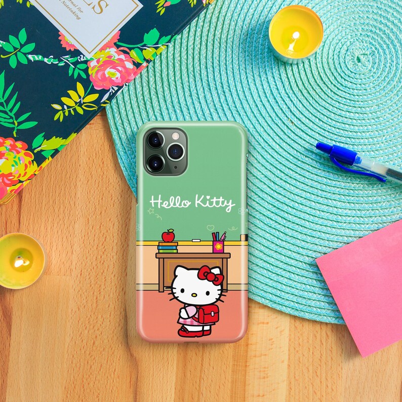Funda de teléfono Hello Kitty KK7 para Apple iPhone 11, 12, 13, 14, 15, 16 y 17 Air PRO Plus Mini Max, diseño japonés de gatito blanco con dibujos animados imagen 6