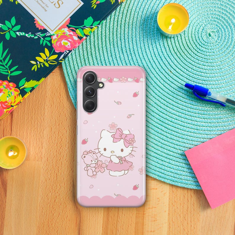 ハローキティ KK3 携帯ケース カバー Samsung A14 A15 A16 A17 A25 A26 A33 A34 A35 A36 A53 A54 A55 A56 A72 A73 + その他機種対応 日本製 キティ ホワイト 画像 7
