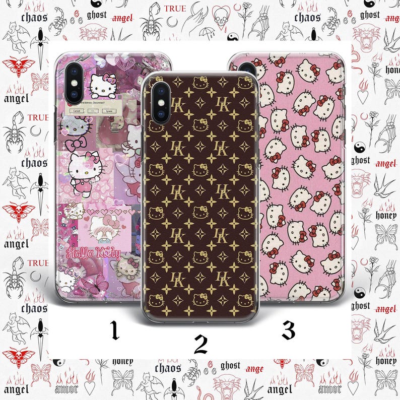 Hello Kitty KK6 housse de téléphone pour Apple iPhone 5 SE 2020 2022 6 7 8 X Xs XR MaX PLuS modèles japon japonais Kitty blanc personnage de dessin animé image 3