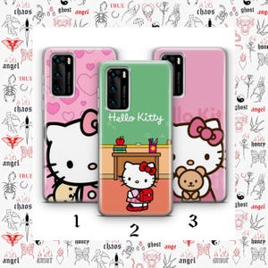Hello Kitty KK7 Phone Case Cover For Huawei P9 P10 P20 P30 P40 Lite PRO Plus LG G5 G6 Model Japan Japanese Kitty White Cartoon Character Cat image 1