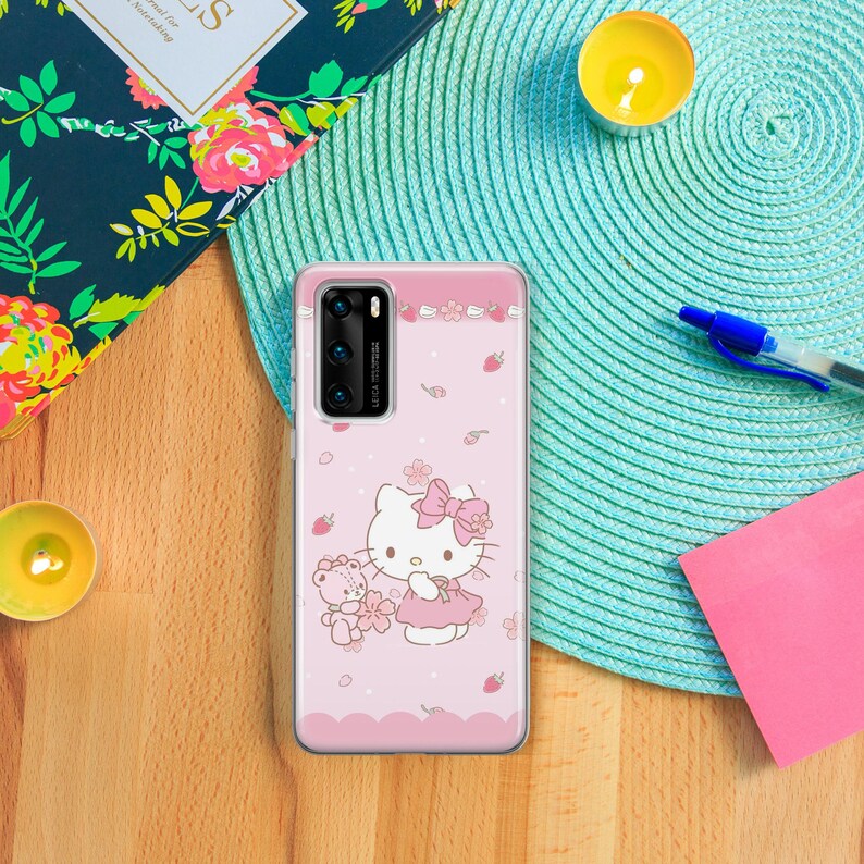 ハローキティ KK3 携帯ケース カバー Huawei P9 P10 P20 P30 P40 Lite PRO Plus LG G5 G6 モデル用 日本製 キティ 白 漫画キャラクター 猫 画像 8