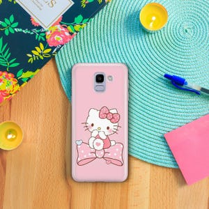 Hello Kitty KK1 Phone Case Cover For Samsung Galaxy A3 A5 A6 A7 A8 J3 J5 J6 J7 Models Japan Japanese Kitty White Cartoon Character Kitten image 5