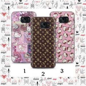 Hello Kitty KK6 Phone Case Cover For Samsung Galaxy S5 S6 S7 S8 S9 Edge Plus LTE NEO Models Japan Japanese Kitty White Cartoon Character Cat image 1