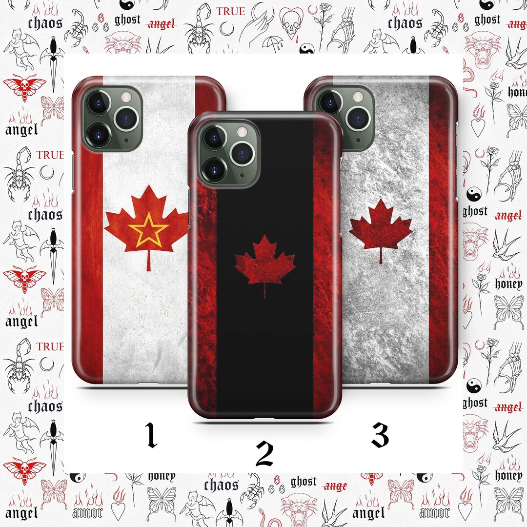 Canadian Flag K4 Phone Case for Apple iPhone 11 12 13 14 15 16 E 17 Air ...