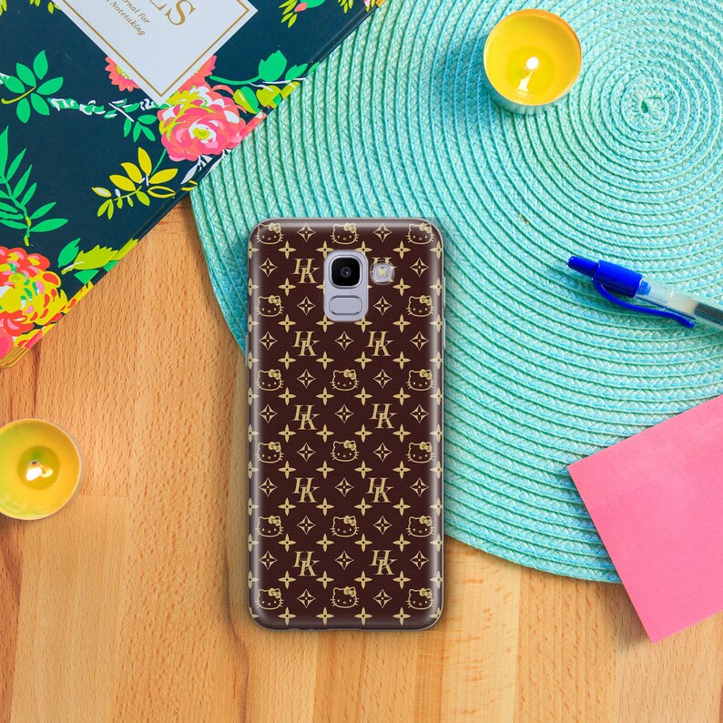 Funda de Hello Kitty KK6 para Samsung Galaxy A3, A5, A6, A7, A8, J3, J5, J6 y J7, diseño japonés de gatito blanco. imagen 5