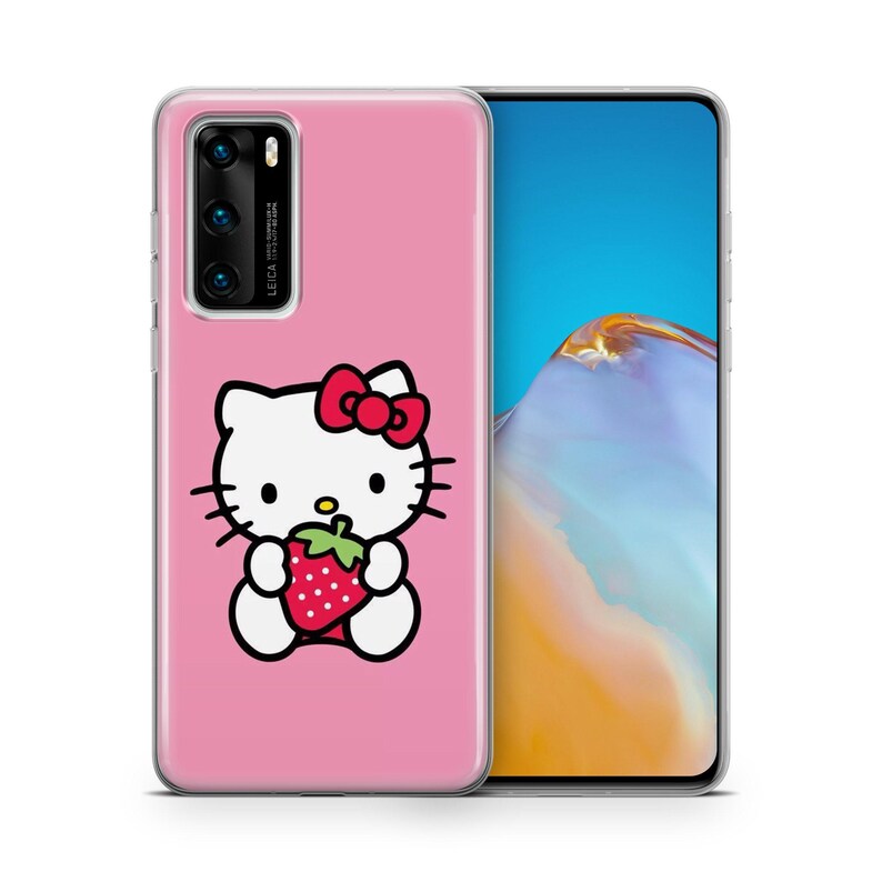 Capa para celular Hello Kitty KK1 para Huawei P9 P10 P20 P30 P40 Lite PRO Plus LG G5 G6, modelo japonês, com estampa da gatinha branca de desenho animado. 3