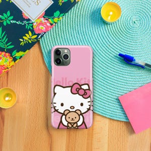Funda de teléfono Hello Kitty KK7 para Apple iPhone 11, 12, 13, 14, 15, 16 y 17 Air PRO Plus Mini Max, diseño japonés de gatito blanco con dibujos animados imagen 8